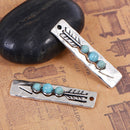 3 ARROW Pendant Charms, Faux Turquoise Stone Cabochon, Antiqued Silver Metal, 4.3cm long, chs2761
