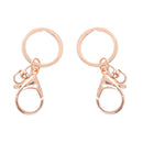 5 Large Rose Gold Keychains with Clasp, lobster clasp, swivel key chain clasp for adding lanyards, purses, add your own charms, fin0642