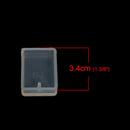 2 RESIN Rectangle PENDANT MOLDS, Silicone Mold to make rectangular 3x2cm (1-1/8" x 3/4") charm pendants reusable, tol0695