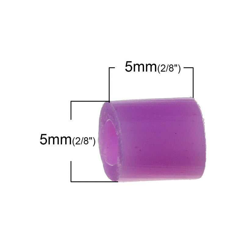 1000 FUSE BEADS Opaque Lavender Purple for Melting Beads Designs, 5x5mm Kid Crafts, pack of 1000, cft0055