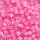 1000 FUSE BEADS Translucent Neon Pearlized Bright Pink Beads for Melting Beads Designs, 5x5mm Kid Crafts, pack of 1000, cft0065