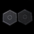 6.5" Hexagon FUSE BEAD PEGBOARD Transparent Clear made for Melting Beads Designs, Peg Board, cft0053