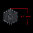 6.5" Hexagon FUSE BEAD PEGBOARD Transparent Clear made for Melting Beads Designs, Peg Board, cft0053