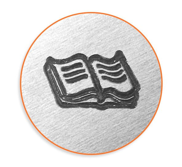 OPEN BOOK or BIBLE Metal Stamp, ImpressArt Metal Design Stamp,  6mm religion stamps, tol0660