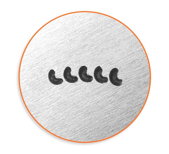 6mm CURVED LINE Border Metal Stamp, ImpressArt Metal Design Stamp, Crescent Moon Banner Stamp, tol0658