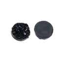 10 Round Resin JET BLACK DRUZY Cabochons, faux druzy, 12mm, cab0510