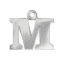 2 Letter M Pewter Stamping Blank Charms, Uppercase Alphabet Letter Charm, 3/4" tall msb0384