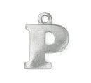 2 Letter P Pewter Stamping Blank Charms, Uppercase Alphabet Letter Charm, 3/4" tall msb0387