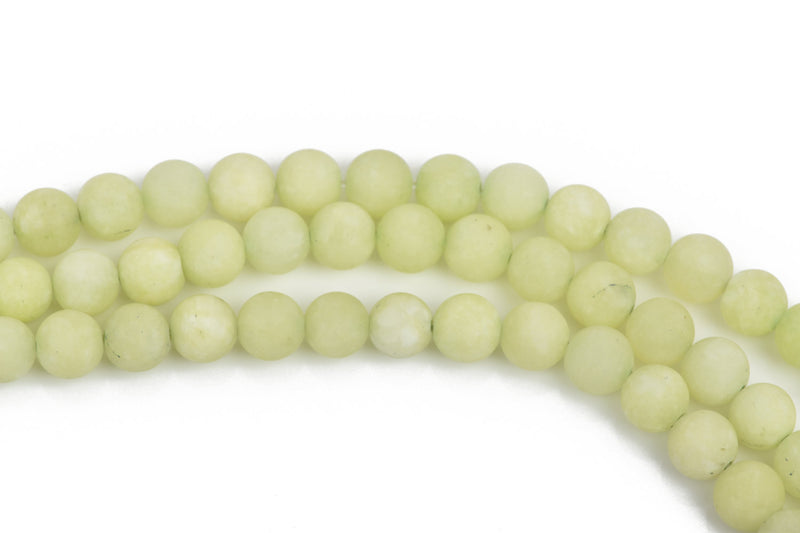 8mm SPRING GREEN Frosted AGATE Round Beads, Natural Gemstone Beads, full strand, about 47 beads, gag0289