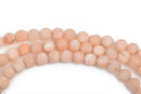 8mm LIGHT PEACH Frosted AGATE Round Beads, Natural Gemstone Beads, full strand, about 47 beads, gag0291