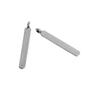 20 Silver Tone BAR Charm Pendant, simple accent, minimalist long charm, column charm, stamping blank, 28x4mm, chs2809