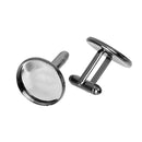 10 Cuff Link Blanks, gunmetal plated bezel tray blanks, fits 18mm round cabochons fin0658
