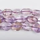 15mm AMETRINE Nugget Beads, Amethyst and Citrine Natural Gemstone Beads, full strand, about 26-28 beads, gam0026