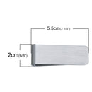 5 Stainless Steel MONEY CLIP Blanks, double sided money clips, slightly brushed finish, 2-1/8" x 3/4" msb0358