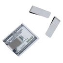 5 Stainless Steel MONEY CLIP Blanks, double sided money clips, slightly brushed finish, 2-1/8" x 3/4" msb0358
