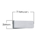 5 Stainless Steel MONEY CLIP Blanks, double sided money clips, slightly brushed finish, 2-3/4" x 3/4" msb0359