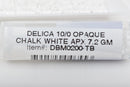 Size 10/0 Miyuki Delica Seed Beads, Opaque Chalk White, 7.2 Grams, Color DBM0200, bsd0023