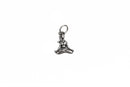 2 Stainless Steel YOGA LOTUS Pose Position Charm Pendants, meditation zen sports charm sitting position, 17.5x13.5mm chs2825