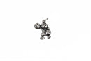 2 Stainless Steel CHEERLEADER CHEER Team Charm, tumbling cheer competiton charm girl sports athletes, 20.5x16.5mm chs2826