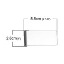 5 Stainless Steel MONEY CLIP Blanks, single sided money clips, MIRROR finish, 2-1/8" x 1", msb0361