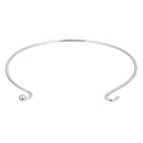 10 Silver Bangle Charm Bracelet Blanks, adjustable size expands to fit, fits medium to large wrist, thick 14 gauge, fin0609