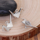 10 Silver ORIGAMI CRANE Charms, 27x20mm, chs2708