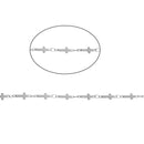 1 yard (3 feet) of STAINLESS STEEL CROSS Link Chain, fine chain, thin chain, links are 13mm x 5mm, fch0519