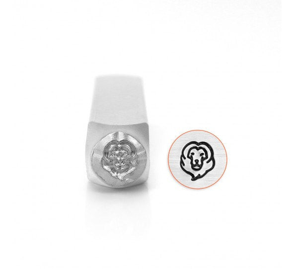 6mm LION HEAD Metal Stamp, ImpressArt Metal Design Stamp, metal stamping, tol0706