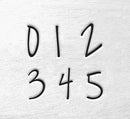 3mm MELODY Font Number Metal Stamps, ImpressArt Metal Number Stamping Set, Metal Stamping Numbers, tol0715