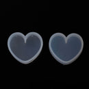 2 RESIN HEART Molds, Silicone Mold to make heart 30mm (1-3/16") charm pendants or cabochons soap mold, clay mold, reusable,  tol0723