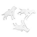 2 Stainless Steel LABRADOR RETRIEVER Charm Pendants, Dog Shape Charms, Design Metal Stamping Blanks 29x25mm, 15 gauge, CHS2714