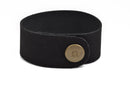 3 BLACK LEATHER CUFF Bracelet Blanks, 1" wide, 3 leather bracelet cuffs, brass snaps, Lth0012