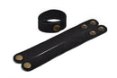 3 BLACK LEATHER CUFF Bracelet Blanks, 1" wide, 3 leather bracelet cuffs, brass snaps, Lth0012