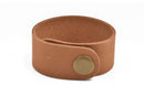 3 CAMEL Brown LEATHER CUFF Bracelet Blanks, 1" wide, 3 leather bracelet cuffs, brass snaps, Lth0013