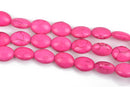 14x10mm PINK Howlite Oval Beads, Puffy Oval Beads, full strand, 29 beads, how0614