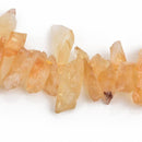 Citrine Gemstone rough nugget beads, top drilled, full strand, 20mm to 44mm long, gct0014