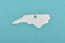 10 ALUMINUM NORTH CAROLINA State Stamping Blanks, Shape of State, Design Metal Stamping Blanks, 42x16mm, 20 gauge, msb0400