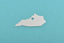 10 ALUMINUM KENTUCKY State Stamping Blanks, Shape of State, Design Metal Stamping Blanks, 38x17mm, 20 gauge, msb0406
