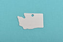 10 ALUMINUM WASHINGTON State Stamping Blanks, Shape of State, Design Metal Stamping Blanks, 31x20mm, 20 gauge, msb0403
