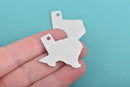10 ALUMINUM TEXAS State Stamping Blanks, Shape of State, Design Metal Stamping Blanks, 36x36mm, 20 gauge, msb0404