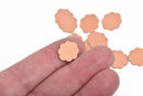 10 pcs Six Petal FLOWER Shape COPPER Metal Stamping Blanks Charms, 14x12mm, 24 gauge, msb0407