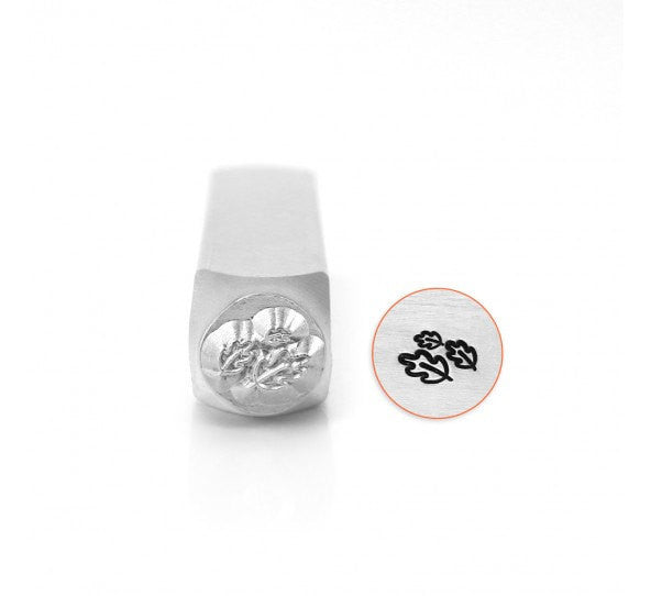 6mm LEAVES TEXTURE Metal Stamp, ImpressArt Metal Design Stamp, tol0674