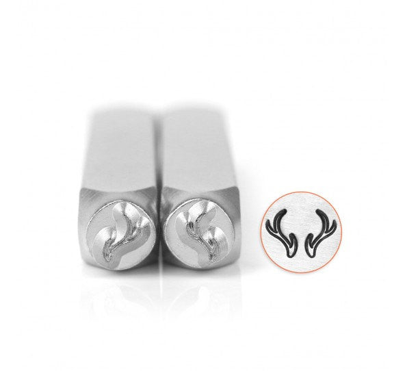 Set of 2 ImpressArt Metal Design Stamps, 2-pack, DEER ANTLERS, 6mm tol0677