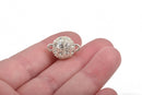 14mm Bright Silver Magnetic Rhinestone Ball Clasp with Pave' RHINESTONES, 2 sets, fcl0242