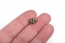 8mm Bronze Magnetic Rhinestone Ball Clasp with Pave' RHINESTONES, 2 sets, fcl0247