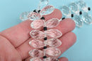 10 Crystal Briolette Beads, top-drilled teardrop, faceted 20mm x 10mm, bgl1184