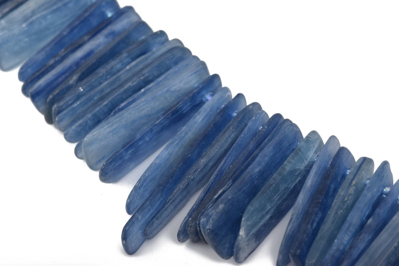 KYANITE Denim Blue Stick Beads, Spike Dagger Gemstone Beads, natural kyanite, full strand, about 80-90 beads, 5/8" to 1-3/4" long gky0007