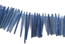 KYANITE Denim Blue Stick Beads, Spike Dagger Gemstone Beads, natural kyanite, full strand, about 80-90 beads, 5/8" to 1-3/4" long gky0007