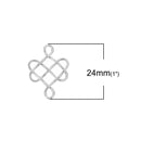 3 Silver Celtic Knot Charm Pendants, Infinity Knot Charms, Connector Links, 24x18mm, chs2715
