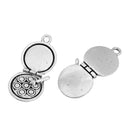 5 MAKEUP COMPACT Charm Pendants, Fashion and Beauty Charms, 33x16mm, chs2716